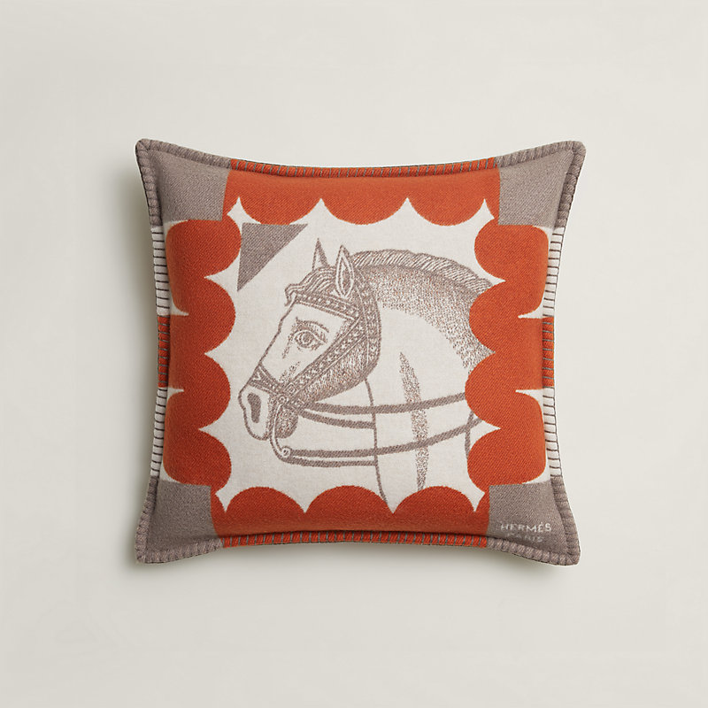 Cheval Joker pillow - Red | Hermès UK